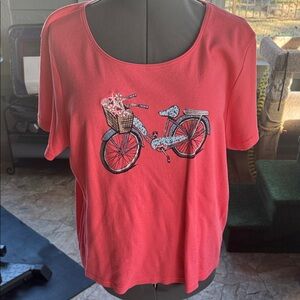 Karen Scott Coral Women's Top